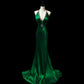 Elegant Prom Dress Dark Green Spaghetti Straps Mermaid Evening Dresses Gala Dress D3046