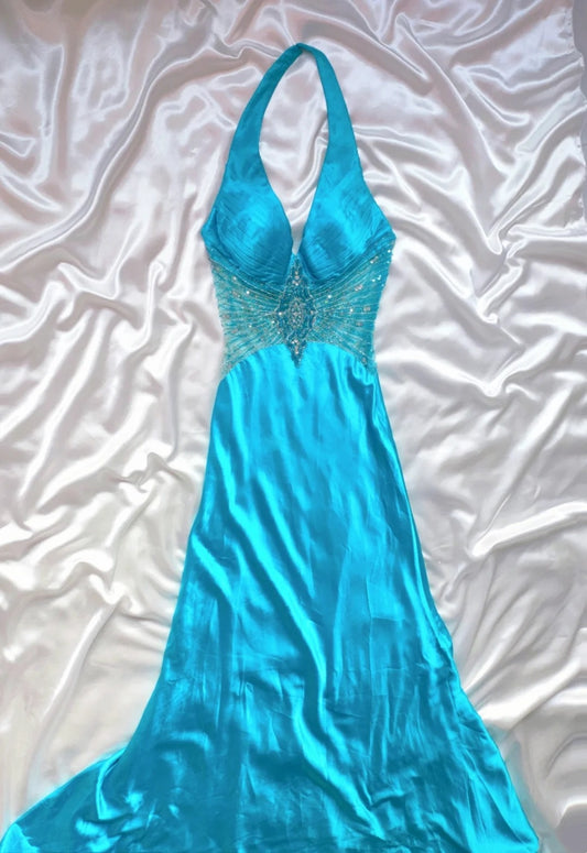 Charming Prom Dress Halter Pleated Evening Dresses Gala Dress Party Dress D3047