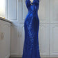 Shiny Prom Dress Spaghetti Straps Sequins Evening Dresses Gala Dress Party Dress D3048