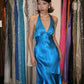 Stunning Prom Dress Blue Halter Mermaid Evening Dresses Gala Dress Party Dress D3049