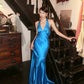 Stunning Prom Dress Blue Halter Mermaid Evening Dresses Gala Dress Party Dress D3049