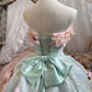 Sweet Prom Dress Strapless Flower Ruffle Ball Gown Evening Dress Quinceanera Dress  D3050