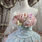 Sweet Prom Dress Strapless Flower Ruffle Ball Gown Evening Dress Quinceanera Dress  D3050