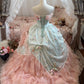 Sweet Prom Dress Strapless Flower Ruffle Ball Gown Evening Dress Quinceanera Dress  D3050