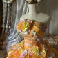 Beauty Prom Dress Strapless Flower Tiered Ball Gown Evening Dress Sweet 16 Dress    D3052