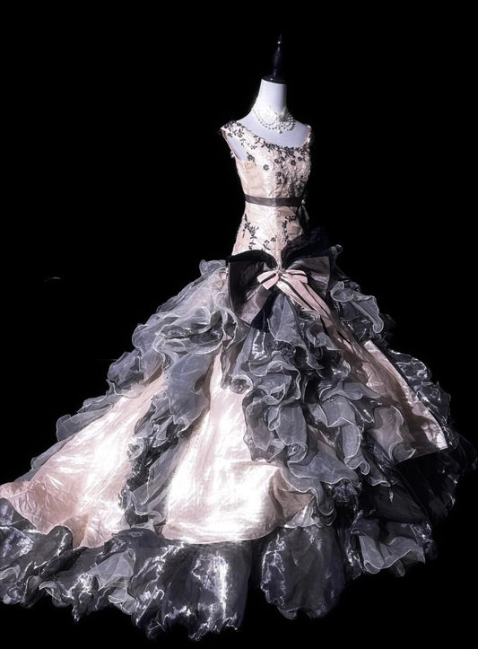 Stunning Prom Dress Crew Neck Ruffle Evening Dress Birthday Party Dress Quinceanera Dress      D3057