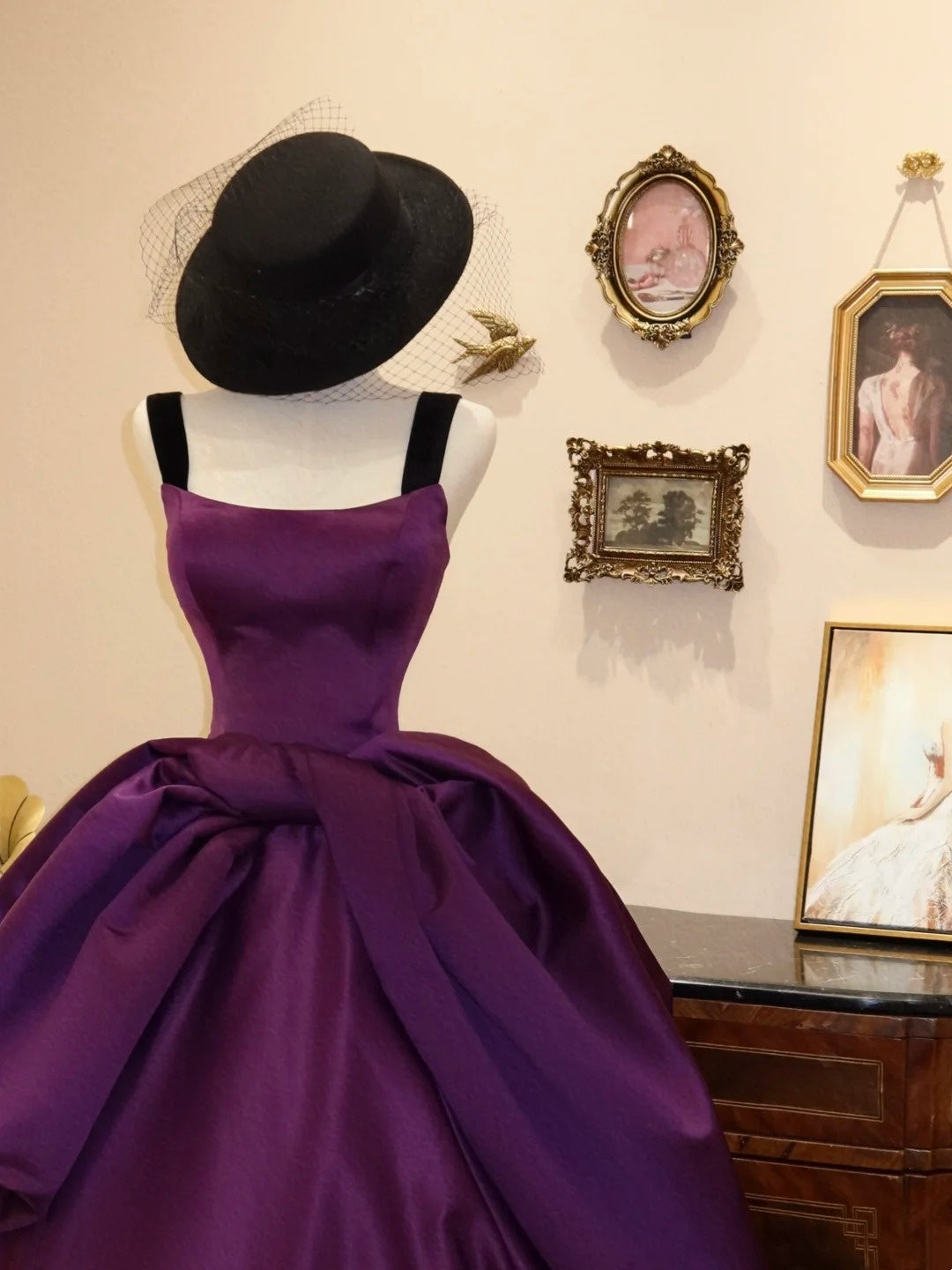 Gorgeous Prom Dress Dark Purple Strapless Evening Dress Birthday Party Dress Ball Gown       D3059