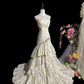 Charming Prom Dress Strapless Pleated Tiered Mermaid Evening Dress Gala Dress        D3063