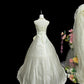 Elegant Strapless Embroidered Tiered Wedding Dress D3068