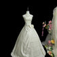 Elegant Strapless Embroidered Tiered Wedding Dress D3068