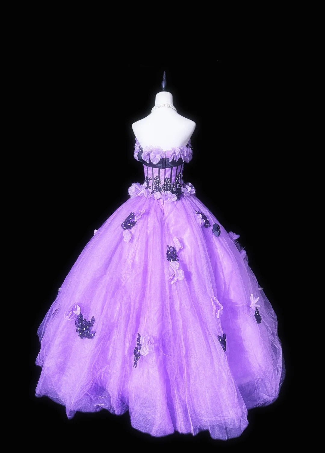 Stunning Prom Dress Purple Strapless Evening Dress Sweet 16 Dress Ball Gown    D3069