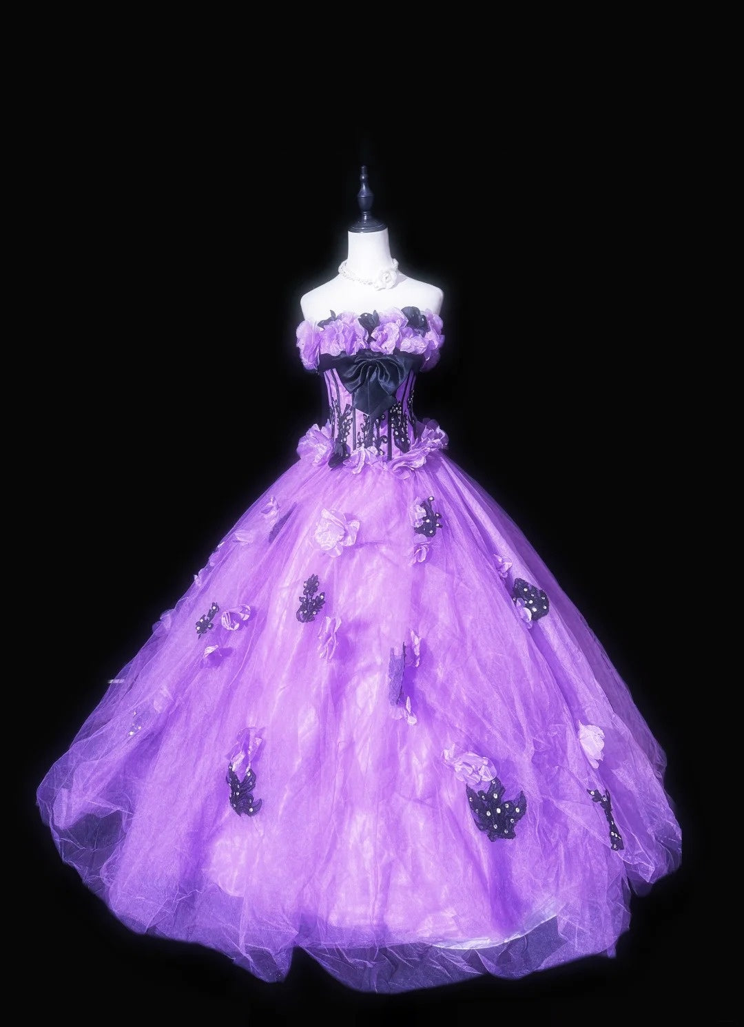 Stunning Prom Dress Purple Strapless Evening Dress Sweet 16 Dress Ball Gown    D3069