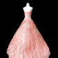 Sweet Prom Dress Strapless Pleated Evening Dress Quinceanera Dress Ball Gown    D3070