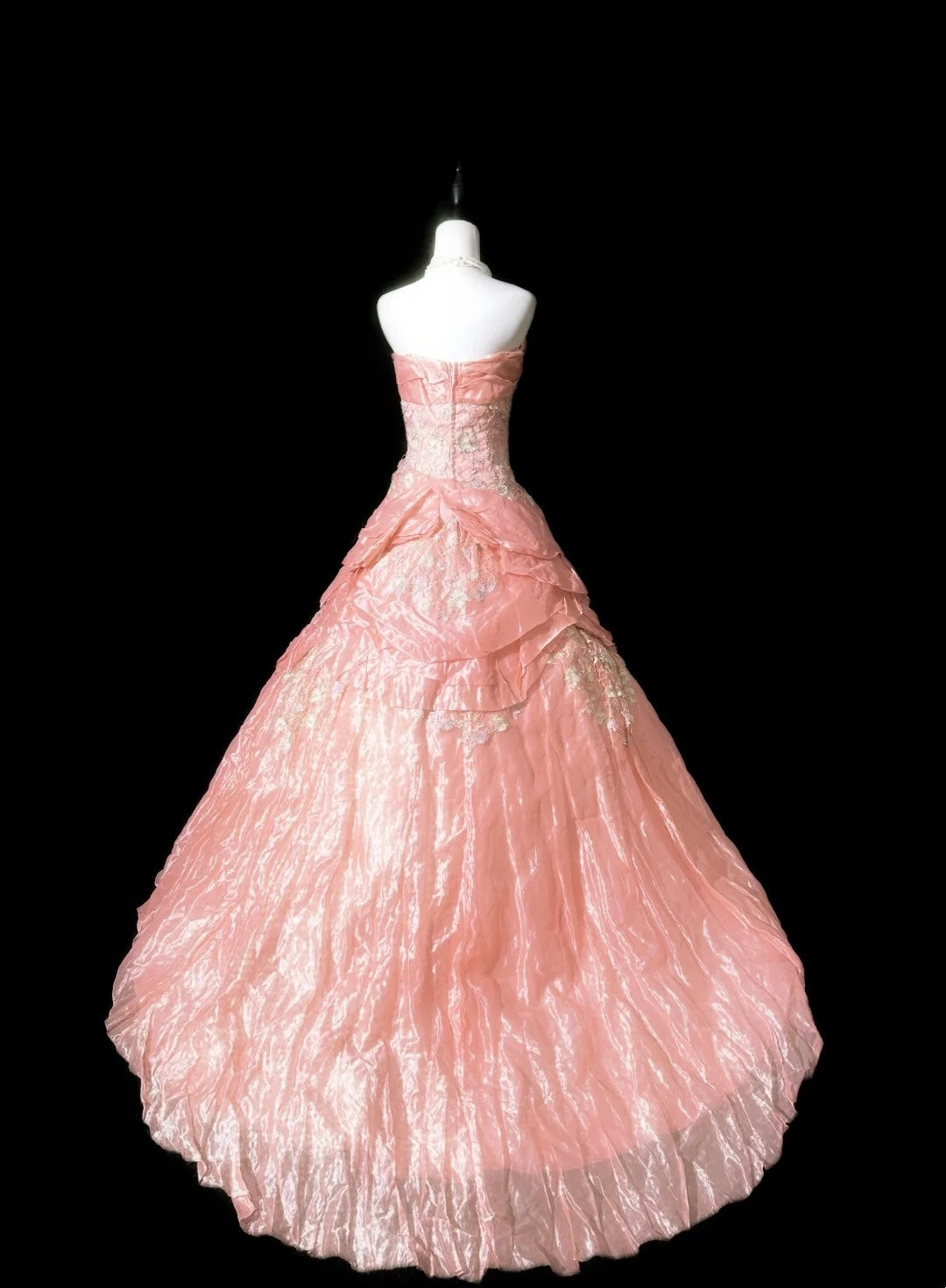 Sweet Prom Dress Strapless Pleated Evening Dress Quinceanera Dress Ball Gown    D3070