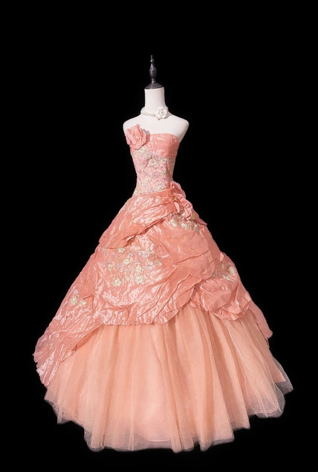 Sweet Prom Dress Strapless Pleated Evening Dress Quinceanera Dress Ball Gown    D3070