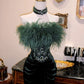 Charming Prom Dress Dark Green Strapless Crystal Pleated Evening Dress Gala Dress   D3080