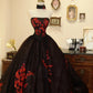 Gorgeous Prom Dress Strapless Flower Ball Gown Evening Dress Birthday Party Dress  D3085