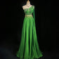 Gorgeous Prom Dress Green A Line One Shoulder Birthday Party Dress Evening Dress   D3092