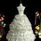 Elegant Strapless Ruffle Tiered Wedding Dress   D3107
