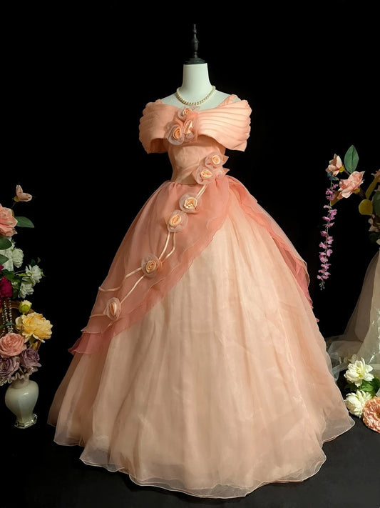 Beauty Prom Dress Off Shoulder Pleated Evening Dress Sweet 16 Dress Ball Gown   D3112