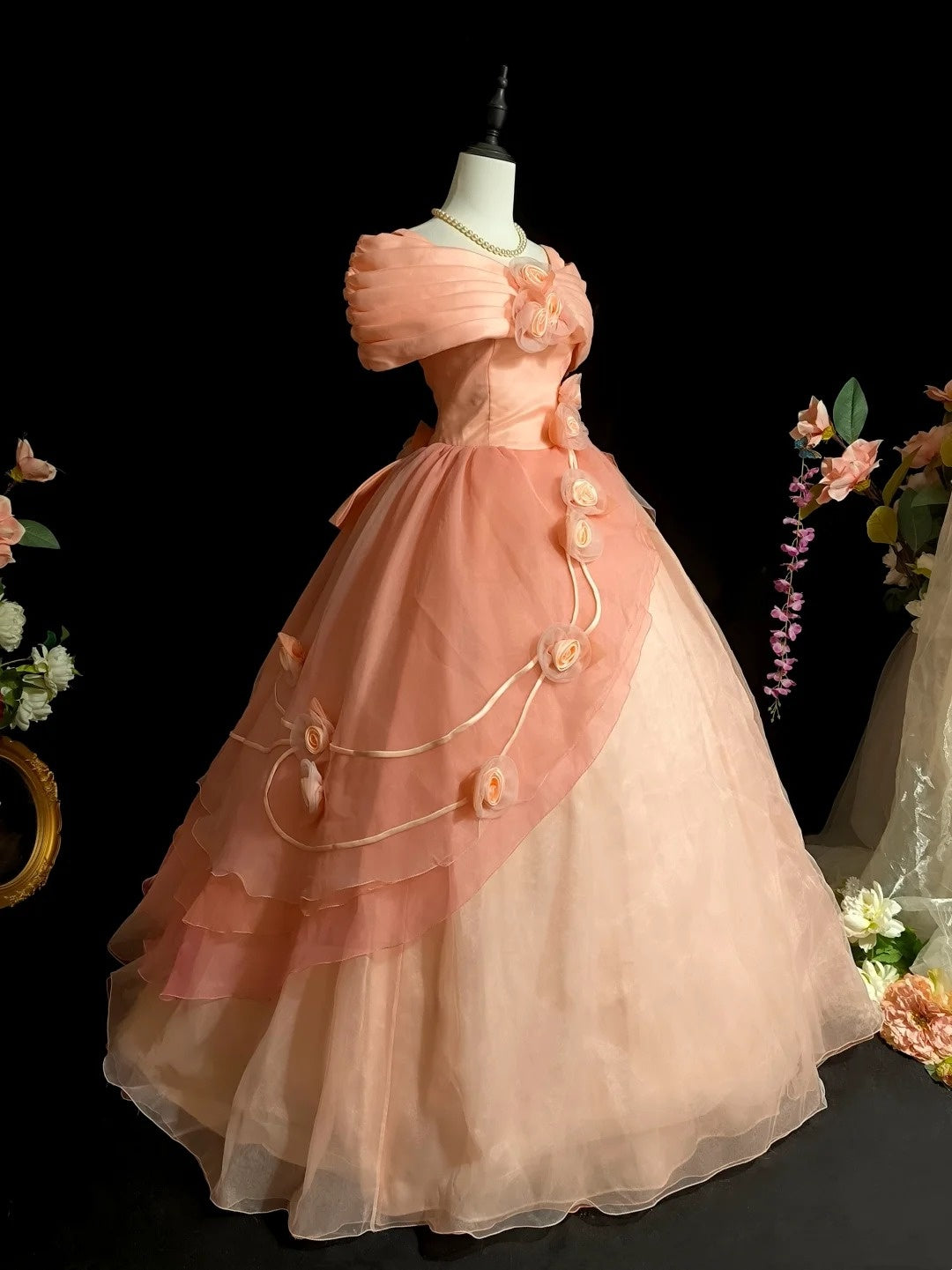 Beauty Prom Dress Off Shoulder Pleated Evening Dress Sweet 16 Dress Ball Gown   D3112