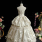 Vintage Strapless Pleated Lace Wedding Dress D3113