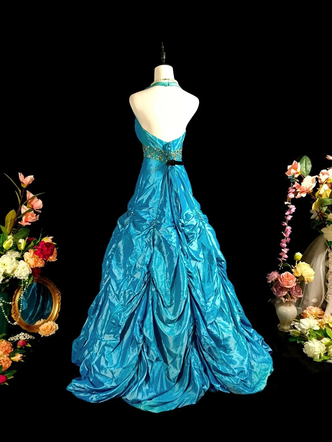 Stunning Prom Dress A Line Halter Pleated Evening Dress Gala Dress Birthday Party Dress   D3114