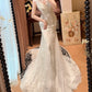 Hübsches Meerjungfrau-Brautkleid mit V-Ausschnitt D3117