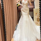 Charming V-neck Tulle Mermaid Wedding Dress D3120