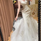 Charming V-neck Tulle Mermaid Wedding Dress D3120