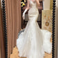 Charming V-neck Tulle Mermaid Wedding Dress D3120