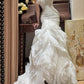Elegant Strapless Pleated Tiered Mermaid Wedding Dress D3121