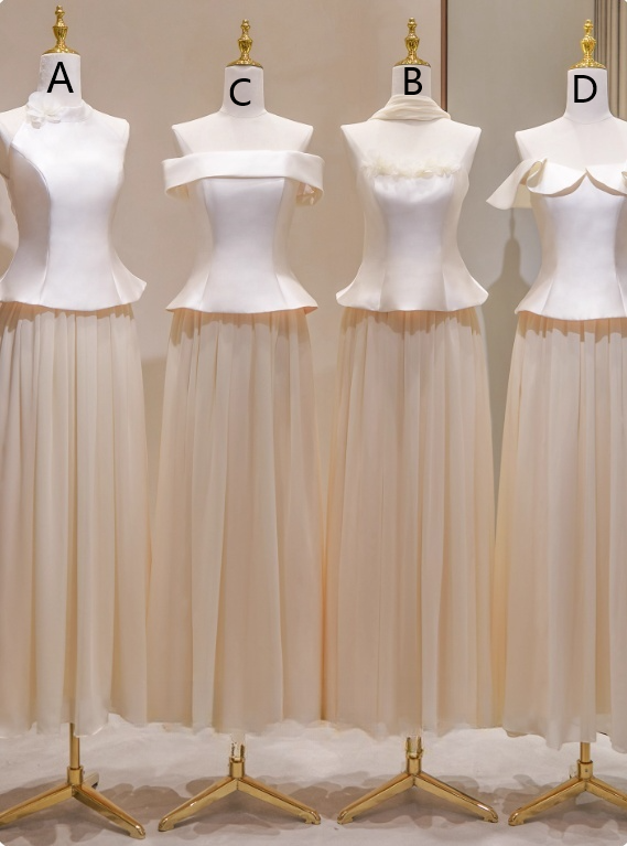 Pretty A Line Tulle Long Bridesmaid Dress  D3125
