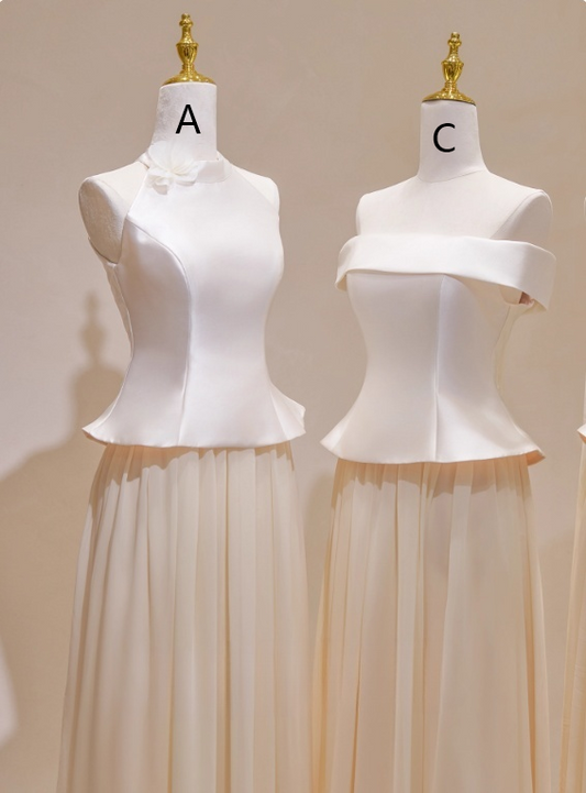 Pretty A Line Tulle Long Bridesmaid Dress  D3125