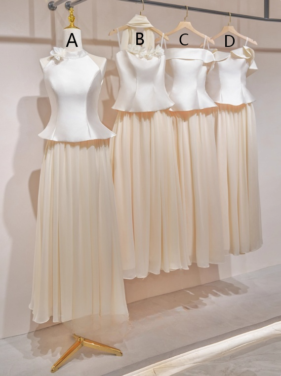 Pretty A Line Tulle Long Bridesmaid Dress  D3125