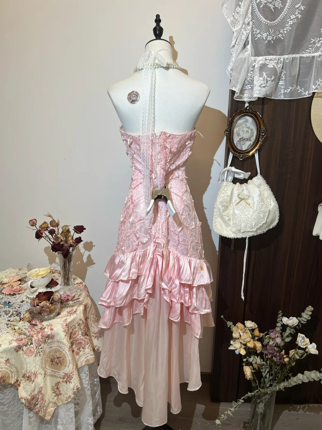 Sweet Homecoming Dress Light Pink Strapless Tiered Short Prom Dress Birthday Party Dress   D3126