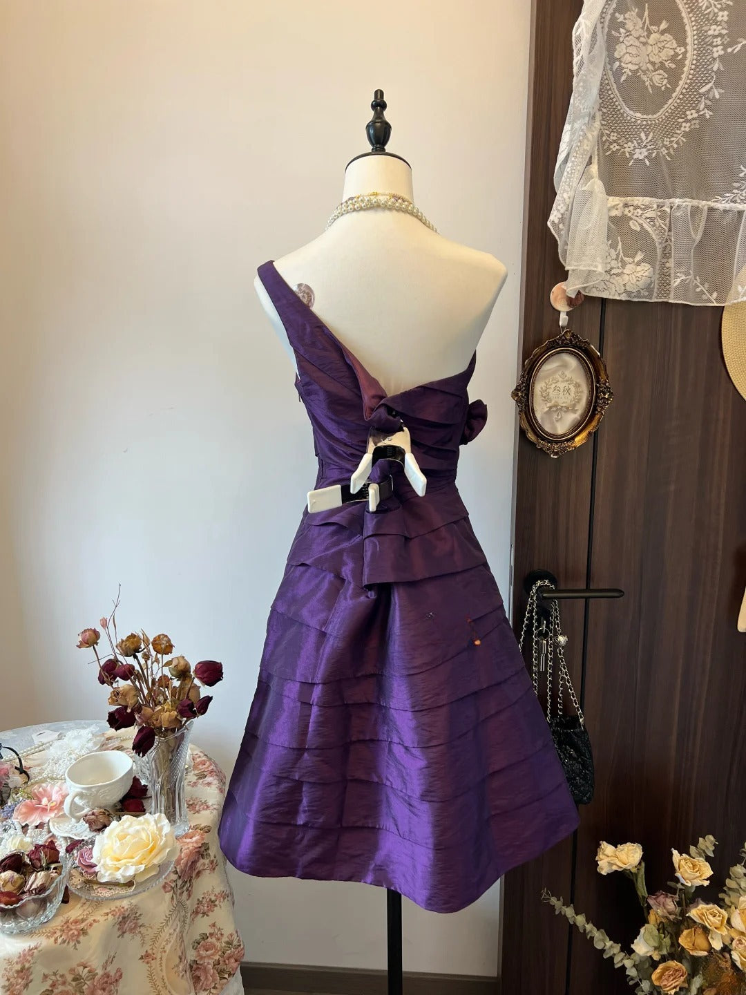Elegant Homecoming Dress A Line One Shoulder Pleated Short Prom Dress Evening Dress Cocktail Dress   D3128