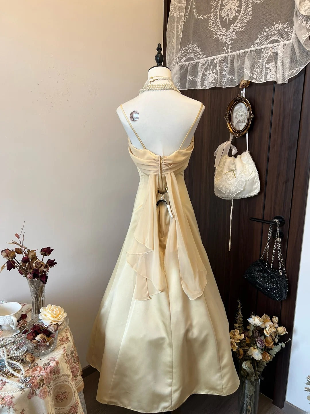 Charming Prom Dress A Line Spaghetti Straps Pleated Gala Dress Evening Dress   D3129