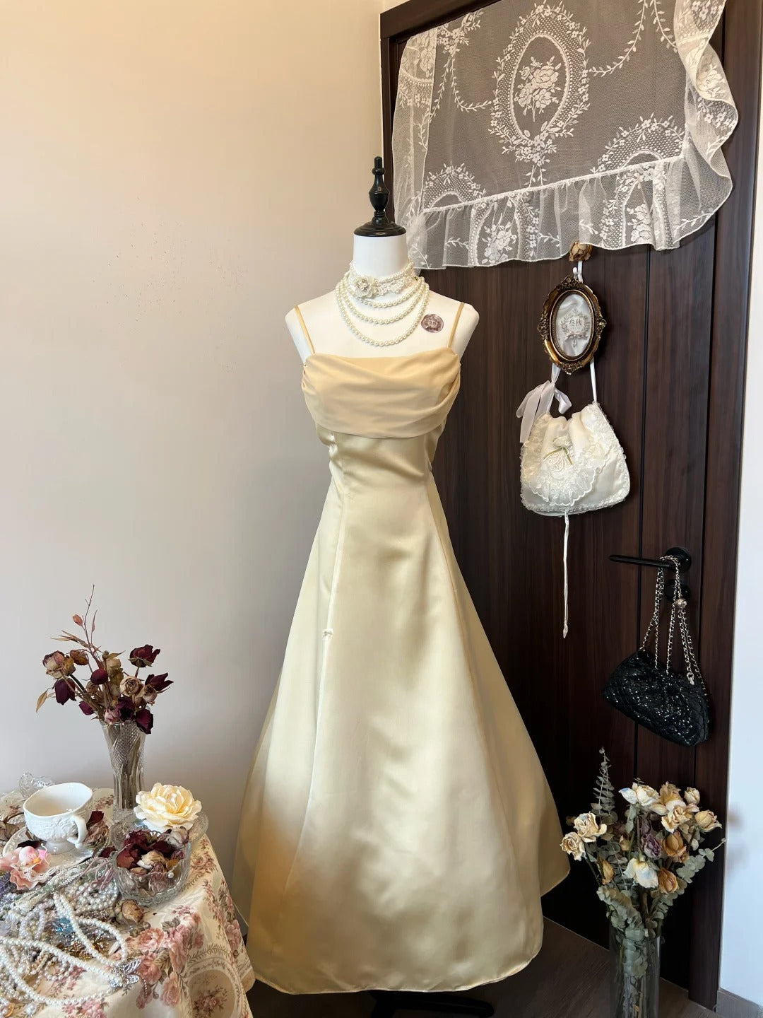Charming Prom Dress A Line Spaghetti Straps Pleated Gala Dress Evening Dress   D3129