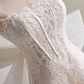 Elegant A Line Strapless Bowknot Lace Wedding Dress D3136