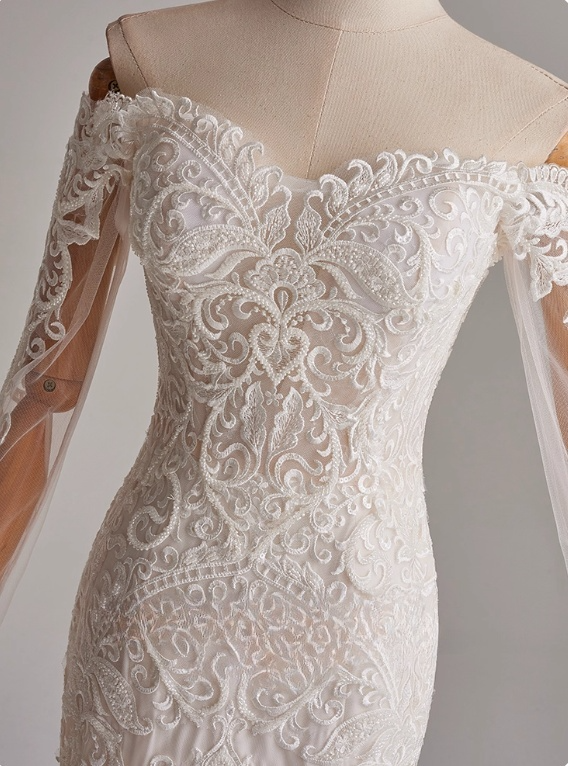 Elegant Sweetheart Lace Mermaid Wedding Dress D3137