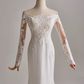 Stunning Wedding Dress Off Shoulder Long Sleeve Mermaid Wedding Dress D3141