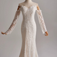 Elegant Wedding Dress Sweetheart Long Sleeve Mermaid Wedding Dress D3143