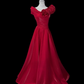 Pretty Prom Dress A Line V-neck Pleated Evening Dress Gala Dress   D3147