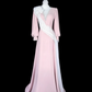 Elegant Mother of Bride Dress A Line Long Sleeve Mother of Bride Dress   D3148