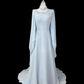 Beauty Kleid für die Brautmutter A-Linie Langarm Plissee Kleid für die Brautmutter D3151