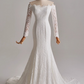 Stunning Strapless Long Sleeve Mermaid Wedding Dress D3161