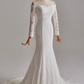 Stunning Strapless Long Sleeve Mermaid Wedding Dress D3161