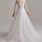 Beauty A-Linie trägerloses Langarm-Brautkleid aus Tüll D3163