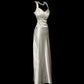 Pretty Prom Dress Straps Pleated Long Prom Dress Evening Dress Gala Dress D3168